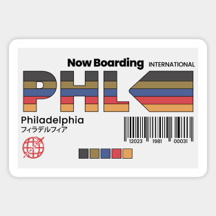 Vintage Philadelphia PHL Airport Retro Travel Pennsylvania Magnet